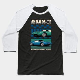 1969 AMC AMX/3 Racing Car Baseball T-Shirt